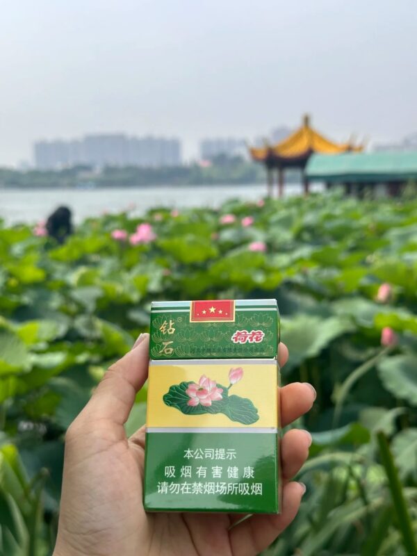 Diamond Lotus Cigarettes Diamond Lotus Cigarettes Chinese premium tobacco brand green packaging